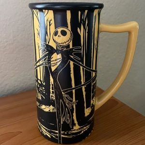 Disney Store Nightmare Before Christmas Black Jack Skellington Tall Coffee Mug